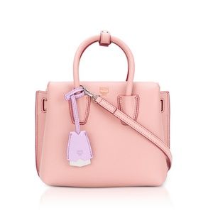 New MCM Milla pink tote bag, small
